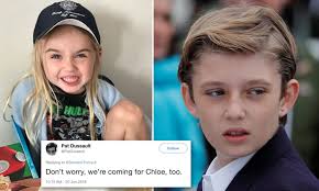 Donald Trump Jr's daughter Chloe threatened