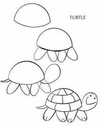 How To Draw A Cartoon Tortoise Turtle Drawing Easy Turtle Drawing Easy Drawings