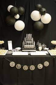 Our selection of black and white party decorations includes elegant napkins, cute bags for party favors, and beautiful candleholders. 56 Elegant Black And White Wedding Dessert Tables White Party Theme White Party Black And White Theme