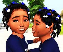 Toddler Twisted Pigtails Hair For The Sims 4 Sims 4 Sims Toddler Hair Sims 4