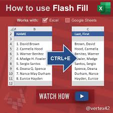 Learn How To Use Flash Fill In Excel To Quickly And Easily Reformat Data Click To Watch The Video On Youtube Excel Tutorials Excel Computer Help