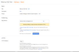 Blogger Magic Disable The Https Redirect