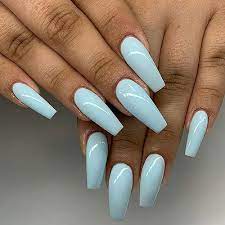 Blue acrylic nails matte nails blue nails stiletto nails acrylic nail designs coffin acrylics oval nails shellac nails gel nail. 65 Best Coffin Nails Short Long Coffin Shaped Nail Designs For 2021