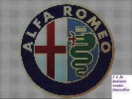 Grille Gratuite Le Logo D Alfa Romeo Le Blog De 7 A La Maison Point De Croix Tricot Grilles Gratuites Point De Croix Croix Broderie Point De Croix