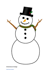 Schneemann Vorlage Kostenloser Download Muster Vorlage Ch