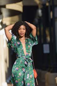 Spring Summer Style Shein Green Plunge Neckline Jumpsuit The Style Perk