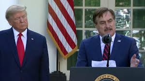 Sorry, i don't have the ram in my head to process the mypillow guy's opinions on martial law. Trump Fluffs Mypillow In Rose Garden Coronavirus Talk
