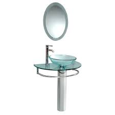 The vessel could be set at an angle to fit your autoclave height restrictions. Fresca Attrazione Vessel Sink In Frosted Glass With Stand In Chrome And Frosted Edge Mirror Grey Glass Bathroom Sink Modern Glass