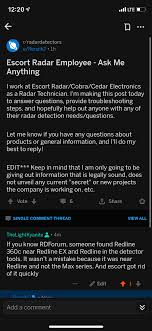 Escort traces its roots back to cincinnati microwave, a company founded in the late 1970s. Redline 360c Isn T Happening Radar Detector Countermeasure Forum
