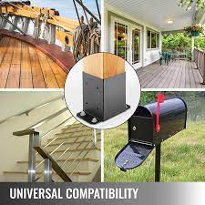 9 positive detent miter stops lock firmly in place for faster setup and accurate cuts! Buy Vevor 4 X 4 Post Base 5 Pc Deck Post Base Inner Size 3 5 X 3 5 Inch Post Bracket 2 5 Lbs Fence Post Anchor Black Powder Coated Deck Post Base With Steel
