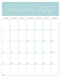 February 2021 Wall Calendar In 2020 Goals Template Calendar Printables Calendar Template