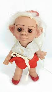 Vintage John Nissen Elf Troll Doll 8 Inch Freckles 1960s