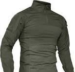 TACVASEN Camisa táctica para hombre, con cremallera de 1/4, camiseta  militar de asalto de manga larga para senderismo al aire libre, Verde