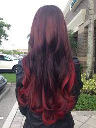 Red Ombre Dip Dye Hair Ombre Hair Beauty Hair Color