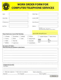 Excel | word | pdf. 28 Printable Work Order Request Form Templates Fillable Samples In Pdf Word To Download Pdffiller