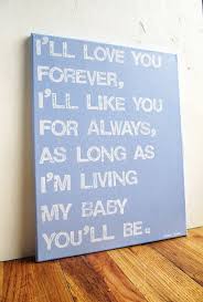 16x20 Canvas Sign I Ll Love You Forever I Ll Por Epiphanyscorner From My Favorite Children S Book Love You Forever Canvas Signs Words