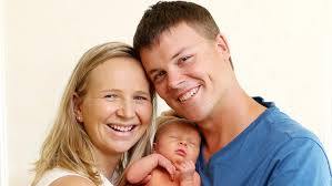 Swim star's water baby makes a splash