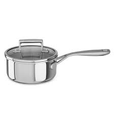 Kitchenaid 1 5 Qt Tri Ply Stainless Steel Saucepan Kitchen Aid Bed Bath And Beyond Bedding Shop