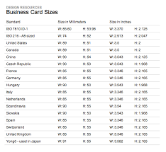International Business Card Sizes Business Card Size Business Cards Cards