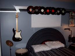 Printed with a 3d look, this. Rock N Roll Bedroom Music Bedroom Music Themed Rooms Music Room Decor