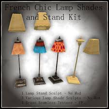 The open shelf at the bottom has railings that can conveniently support your items placed in there. Second Life Marketplace Sculpted Lamp Shades And Stand Kit Boxed