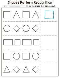 Shapes Pattern Recognition For Kindergarten Itsybitsyfun Com Shapes Worksheet Kindergarten Pattern Worksheets For Kindergarten Pattern Worksheet