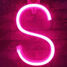 Pink Led Neon Letters Light Up Alphabet Sign Marquee Letter Decor Night Lights Fashion Home Garden H Neon Letter Lights Marquee Letters Decor Light Letters