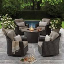 Member S Mark Agio Heritage 5 Piece Outdoor Fire Pit Chat Set With Sunbrella Fabric Outdoor Patio Decor Outdoor Patio Furniture Sets Patio Decor
