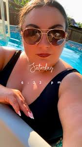 Playing in the pool last night .