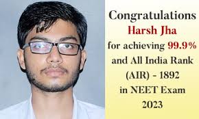 Congratulations to Harsh Jha