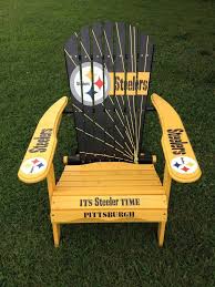 Hand Painted Pittsburgh Steeler Folding Adirondack Chair Nfl Football Tailgating Pittsburgh Steelers Football Steelers Pittsburgh Steelers