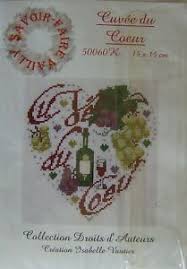 Details About Isabelle Vautier Cuvee Du Coeur Savoir Faire Vailly Heart Wine Cross Stitch