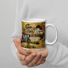 Van Gogh Inspired Thanksgiving Mug By: Harriet Pilgrim Sitting Down to  Thanksgiving Dinner Scene Perfect Fall Beverage Cup 11oz