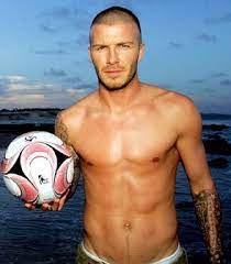 Pro Football Player David Beckham Body Type One - At the Ocean