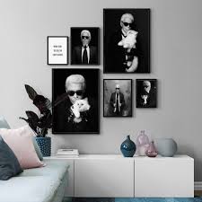 The ultimate decor for a paris themed bedroom paris themed bedroom decor paris themed bedroom paris decor bedroom. Fashion Paris Wall Art Canvas Painting Costume Designer Karl Lagerfeld For Living Room Decoration Picture Unframed Buy At The Price Of 4 47 In Aliexpress Com Imall Com