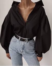 Status Lusso On Instagram Style Inspiration Casual Chic Oversized Shirt Inspiration And Style By Women Blouses Fashion Fashion Blouses For Women
