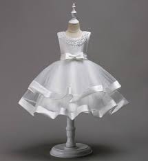 Beaded Tiered Dress Beautiful Cheap Round Neckline Sleeveless Knee Length Tiered Layered In Vestidos Infantis Vestido De Luxo Infantil Vestido Infantil Festa
