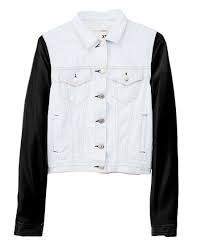 Rag Bone Bleached Jean Jacket With Leather Sleeves Denim Jacket Jackets Jean Jacket