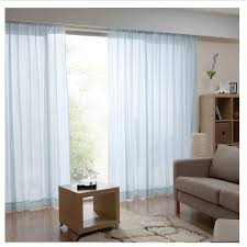 Living Room And Bedroom 2 Panels Light Blue Sheer Curtains