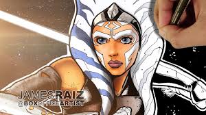 How To Draw Star Wars Ahsoka Tano Full Color Youtube