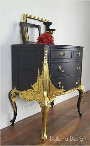 Black And Gold Chest Of Drawers Gold Leaf Chest Of Drawer French Style Furniture Gold Leaf Furniture Painted Furniture