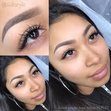 Sidney Le Beauty On Instagram Ombre Powder Brow Tattoo Healed Before The Follow Up Touch Up By Sidney Swip Powdered Eyebrows Brow Tattoo Ombre Eyebrows