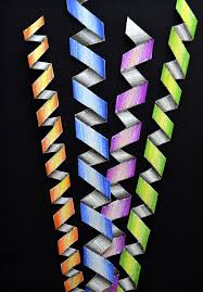 Curls Springs Or Twisted Ribbons Middle School Art Projects Art Lessons Elementary Elementary Art Projects