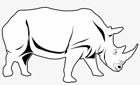Download File Rhino Svg Rhinoceros Clipart Black And White Free Transparent Png Download Pngkey