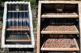 To use your solar dehydrator, place the frame in an area that gets full sun. Food Dryer Diy Solar Energy Food Dehydrator Step By Step Photos Solar Dehydrator Solar Energy Diy Food Dryer