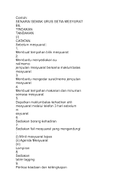 Hal pertama yang perlu anda ketahui yaitu mengenai definisi surat edaran itu sendiri. Doc Contoh Senarai Semak Urus Setia Mesyurat Nursyafiq Razali Academia Edu