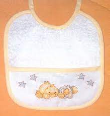 Os gráficos do ursinho real: Babetes Ponto Cruz Para Bebe Bebe De Ponto Cruz Beiras De Croche