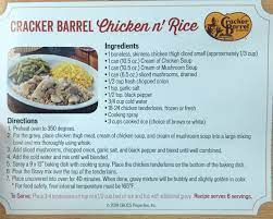 By 1977 there were 13 cracker barrel stores located in georgia and tennessee, with all of them based on founder dan evins' original concept of a restaurant and store built around gasoline pumps. Cracker Barrel Chicken And Rice Cracker Barrel Recipes Cracker Barrel Chicken And Rice Recipe Cracker Barrel Chicken