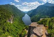 Ausable Lake Summer Panorama Stock Photo - Download Image Now ...