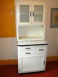 A substantial coat of primer, paint and modern hardware will give the cabinet an updated. Vintage Kitchen Cabinet Glass Doors Enamel Top Slides Clean Small Hoosier 275 00 Picclick